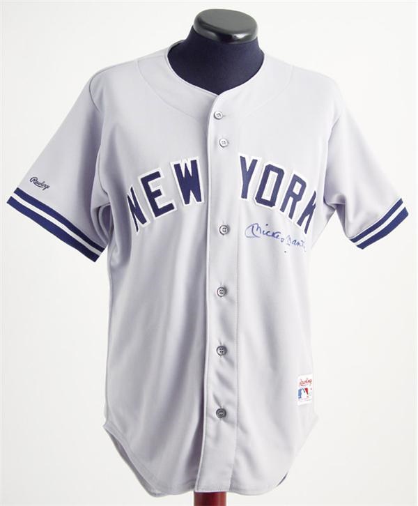 Mickey Mantle Autographed Road Knit Jersey
