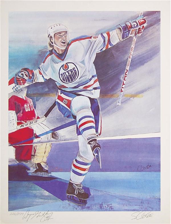 Hockey Memorabilia - Wayne Gretzky "the Kick" Print