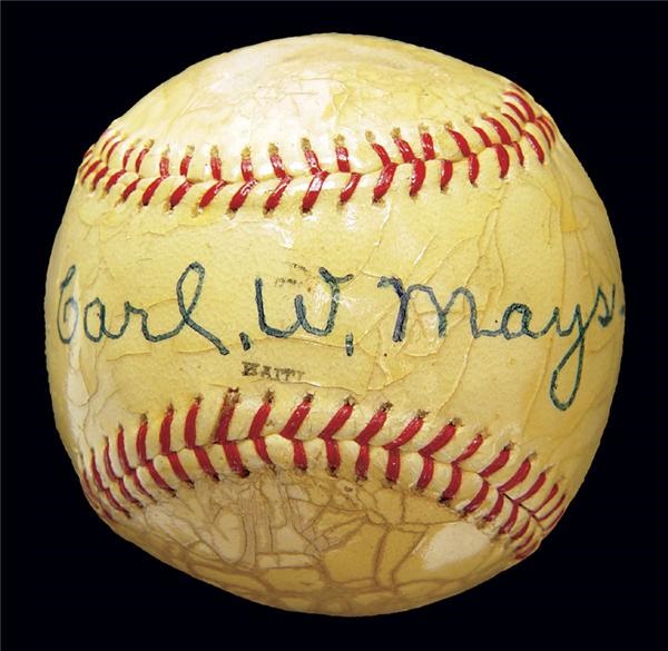 Carl Mays Single Signed Baseball