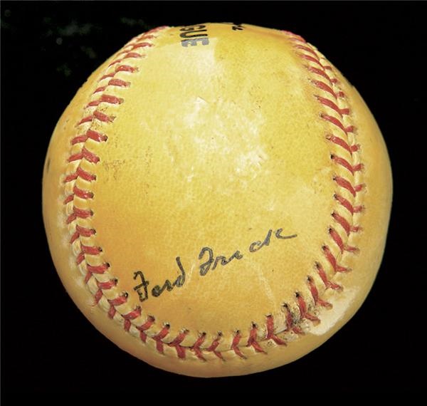 Single Signed Baseballs - Ford Frick Single Signed Baseball