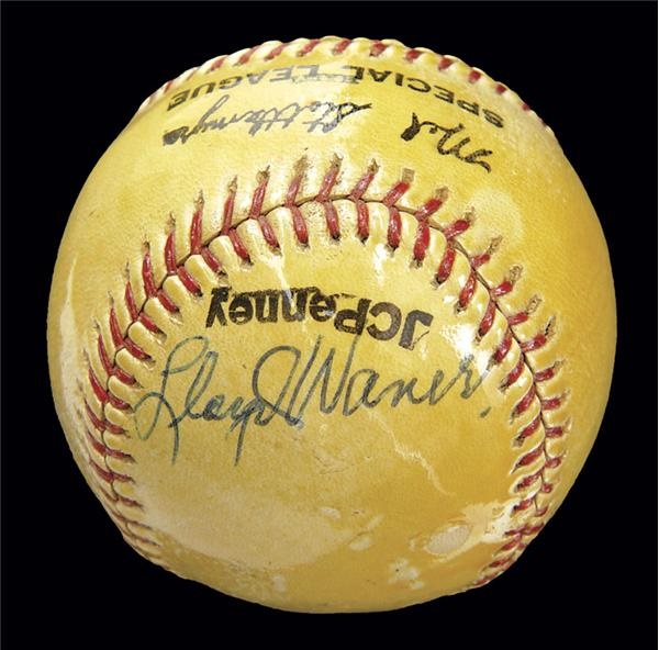 Single Signed Baseballs - Lloyd Waner Single Signed Baseball