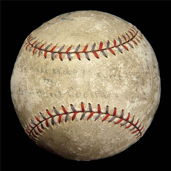 Game Used Baseballs - 1928 Calvin Coolidge First Pitch Baseball