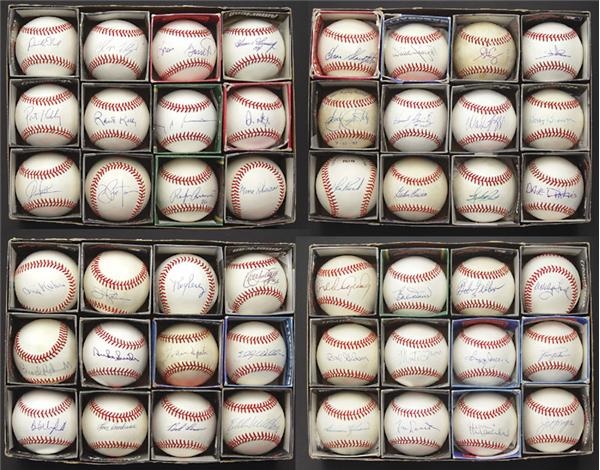 Single Signed Baseballs - Single Signed Baseball Collection (64)