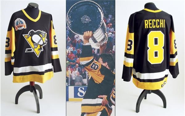 Hockey Sweaters - 1990-91 Mark Recchi Stanley Cup Championship Worn Jersey