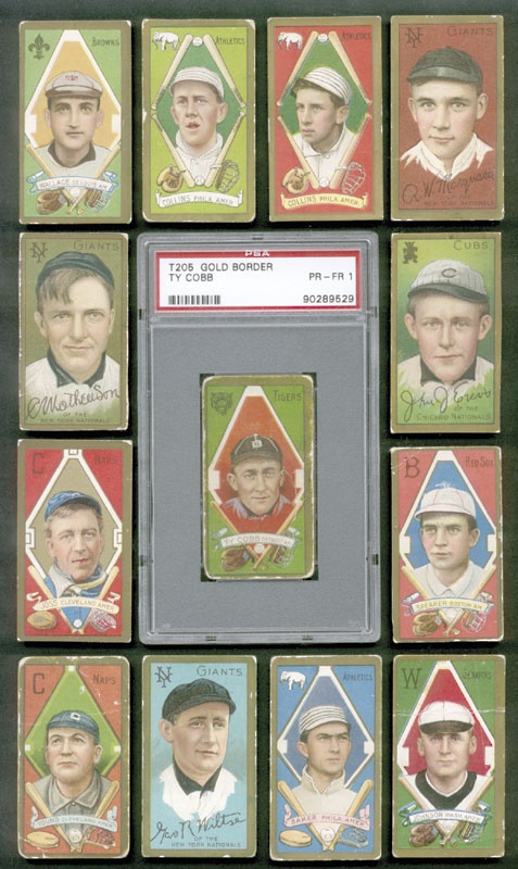 Baseball and Trading Cards - 1911 T205 Gold Border Complete Set (209)