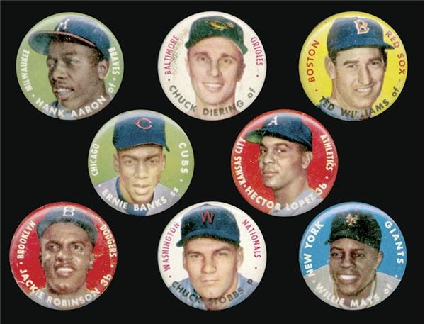 Baseball and Trading Cards - 1956 Topps Baseball Pins Set