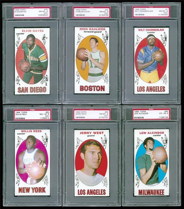 Basketball Cards - 1969/70 Topps Basketball PSA Graded Set