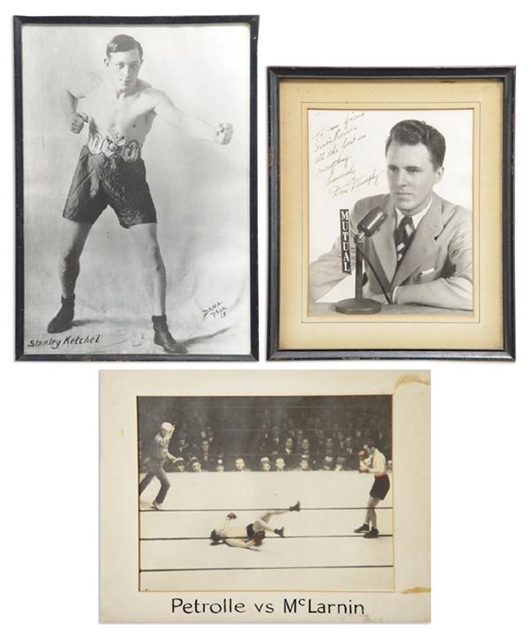 Muhammad Ali & Boxing - Don Dunphy Autographed Photo & (2) Other Photos