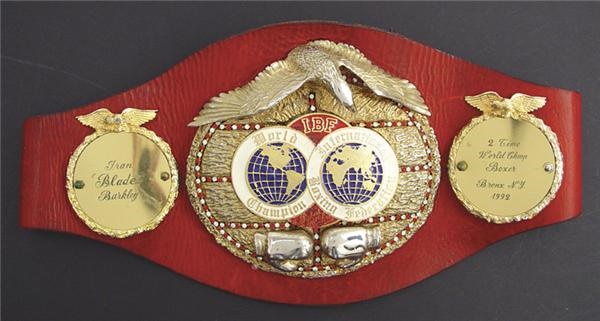 Muhammad Ali & Boxing - 1992 Iran Barkley IBF Championship Belt