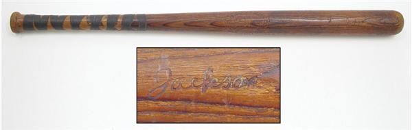 Bats - 1920's Shoeless Joe Jackson Game Used Barnstorming Bat (36")