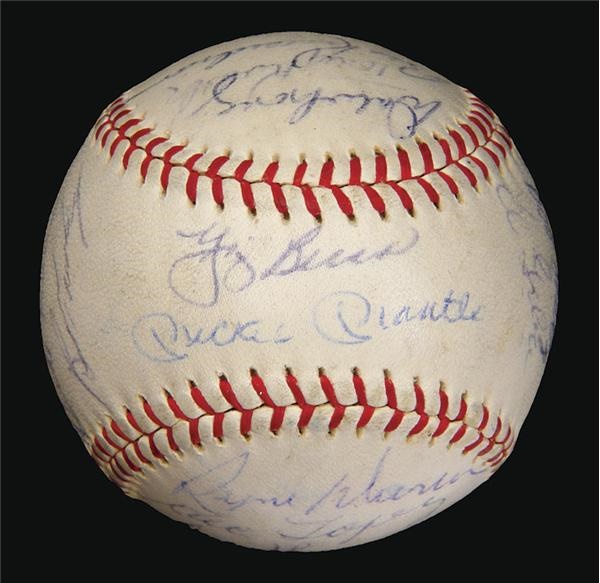 NY Yankees, Giants & Mets - 1960 New York Yankees Team Signed Baseball