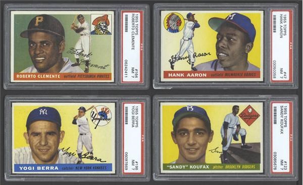 Baseball and Trading Cards - 1955 Topps Baseball Near Complete Set