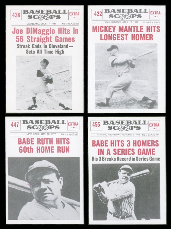 Baseball and Trading Cards - 1961 Nu-Card Baseball Scoops Set & Extras