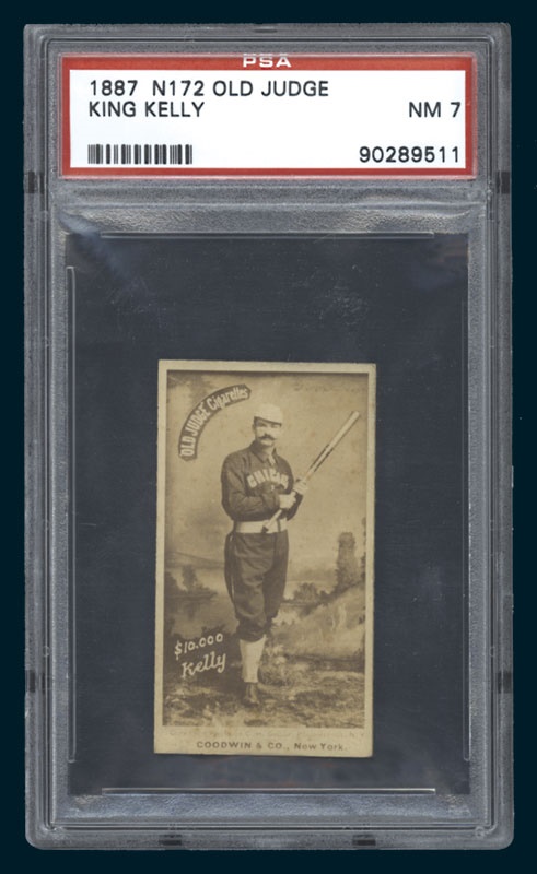 Baseball and Trading Cards - 1887 Old Judge King Kelly PSA 7 NRMT