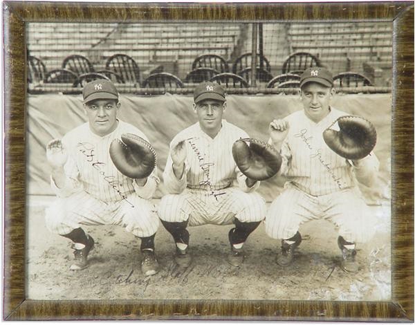 1927 New York Yankee Catchers Signed Photo with John Grabowski