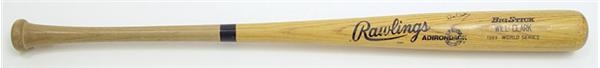 - 1989 Will Clark World Series Autographed Game Used Bat (34.5")
