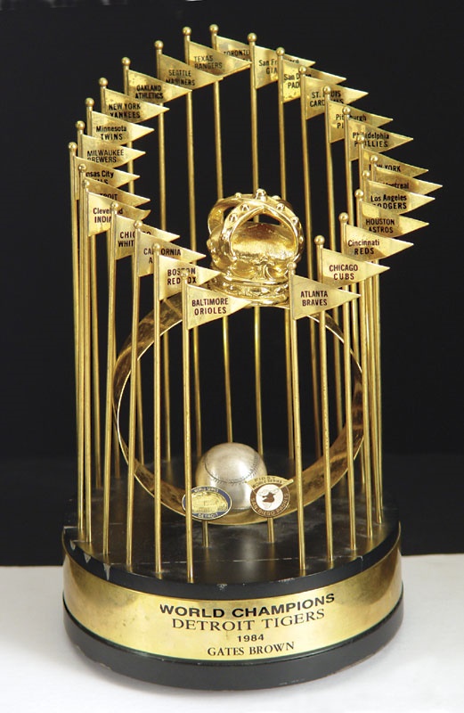 Baseball Awards - 1984 Detroit Tigers World Series Trophy Presented to Gates Brown (12")