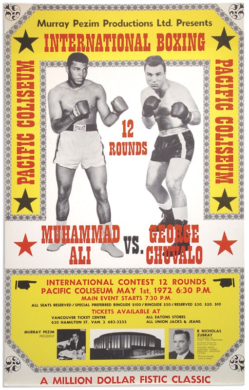 Muhammad Ali vs. George Chuvalo Site Poster (22x34")
