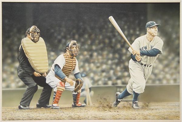 Lou Gehrig - Original Lou Gehrig Painting (45x34")