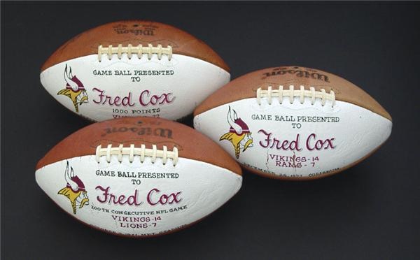 Football - Fred Cox Game Balls (3)