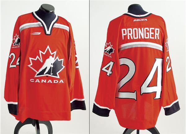 - 1998 Chris Pronger Winter Olympics Game Worn Jersey