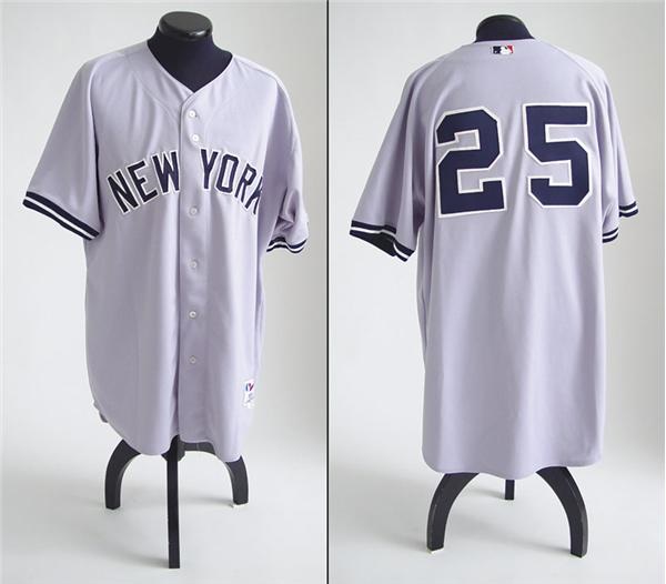 NY Yankees, Giants & Mets - 2002 Jason Giambi Game Worn Jersey