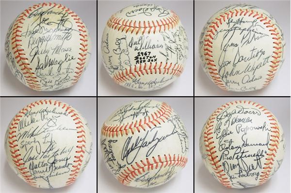 Boston Sports - 1967 Boston Red Sox Team Signed Baseball