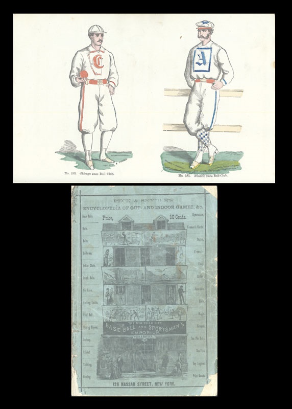 19th Century Baseball - 1875 Peck & Snyder Hand-Colored Catalogue