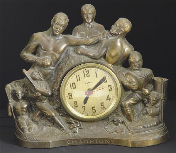 - 1930s “Champions” Clock with Babe Ruth & Joe Louis