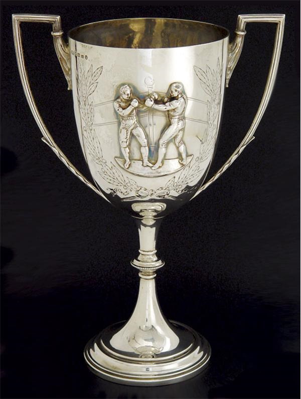 1884 Sterling Boxing Trophy (12" tall)