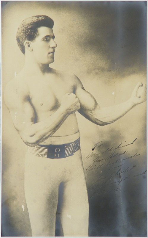 John L. Sullivan - September 7, 1892 Jim Corbett Signed Photograph The Day That He Defeated Sullivan (7x11")