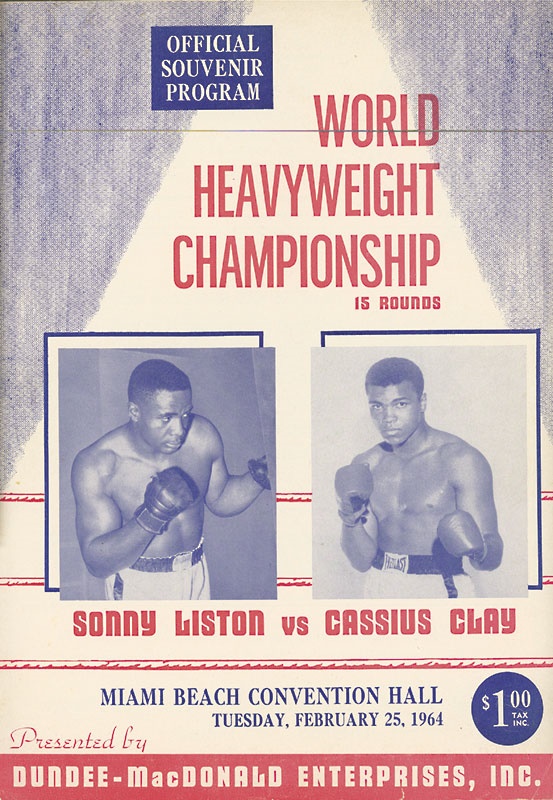 - Cassius Clay vs. Sonny Liston Program