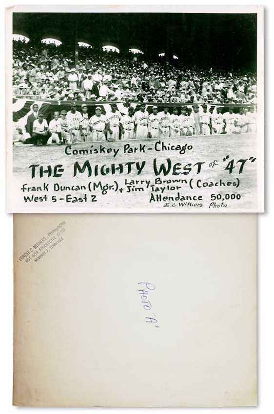Baseball Memorabilia - 1947 Negro League Western All Stars Original Photo