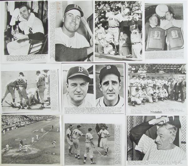 Baseball Photographs - 1950's Baseball Wire Photograph Collection (65)