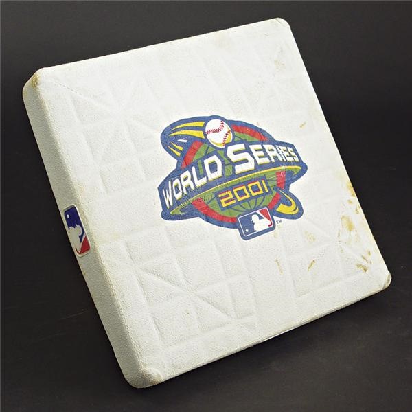 NY Yankees, Giants & Mets - 2001 World Series Game 3 Used Base