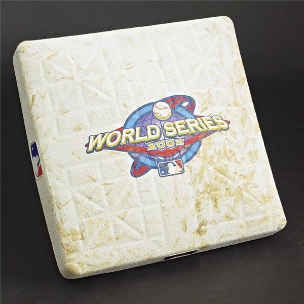 Barry Bonds - 2002 World Series Game 1 Used Base