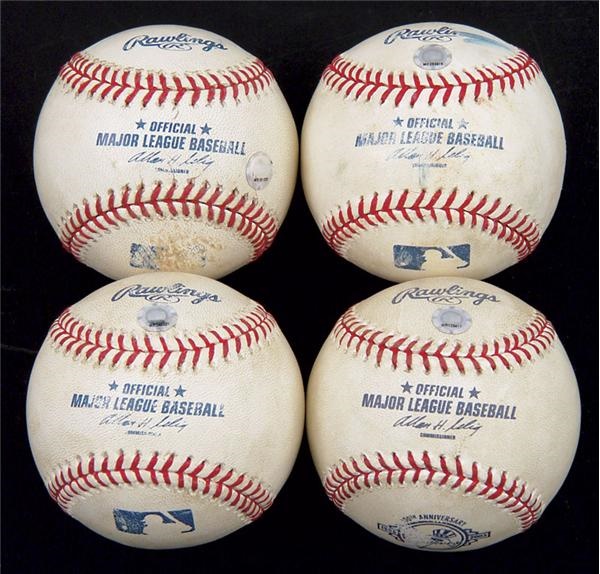 NY Yankees, Giants & Mets - (4) Historic New York Yankees Game Balls