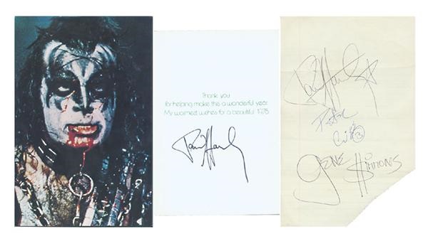 KISS - KISS Signed 1978 Christmas Cards