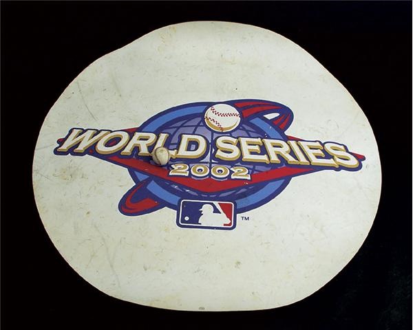 Barry Bonds - 2002 World Series Game 1 Game Used On-Deck Circle