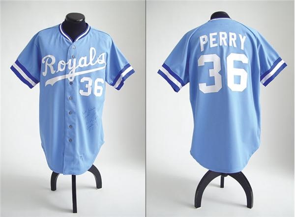 Baseball Jerseys - 1983 Gaylord Perry Autographed Game Worn Jersey