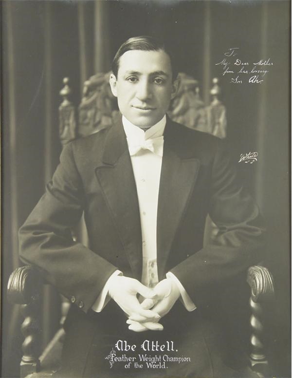 - Abe Attell Signed Photo To His Mother (25x31”)