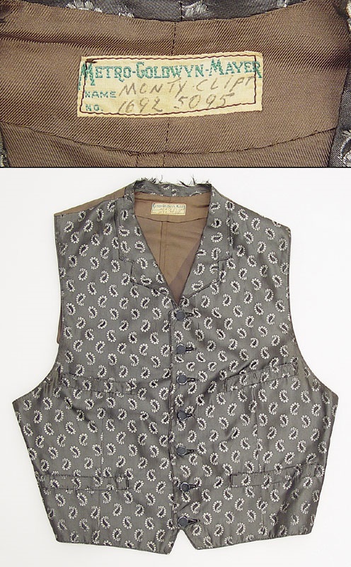 Costumes - Montgomery Clift Vest From “Raintree County” 1957