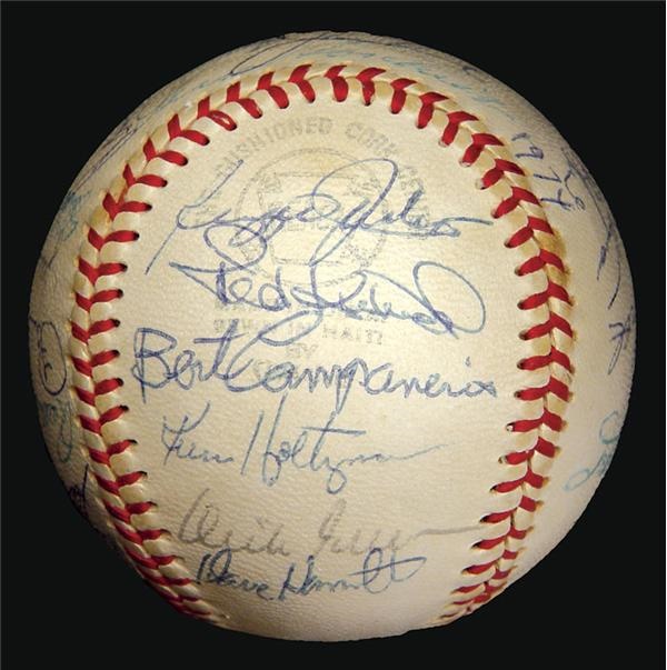 1973 Oakland Athletics Team Signed Baseball