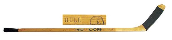 - Bobby Hull Game Used Stick Signed