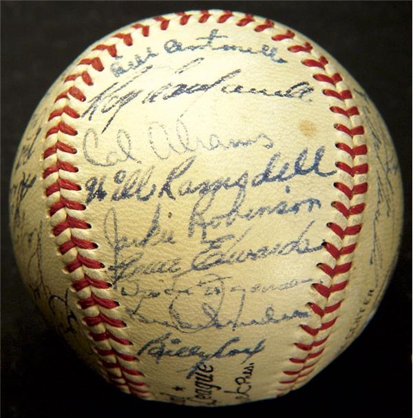 Jackie Robinson & Brooklyn Dodgers - 1950 Brooklyn Dodgers Team Signed Baseball