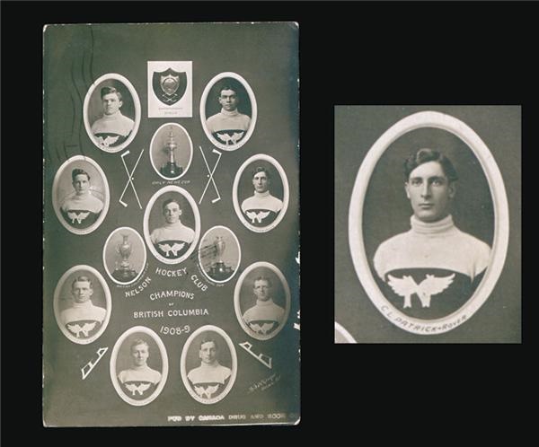 - <u>Lester Patrick</u> 1908-09 Nelson Hockey Club Real Photo Postcard