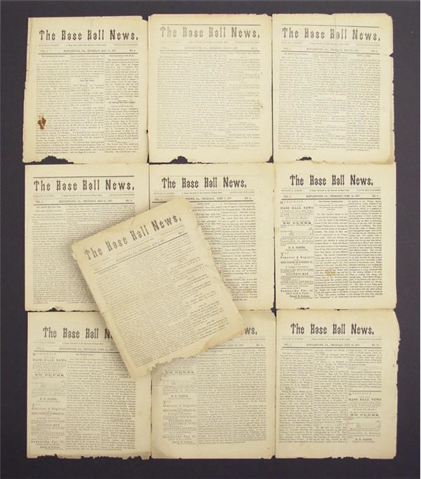 19th Century Baseball - The First 11 Issues of 1877 <i>The Baseball News </i>