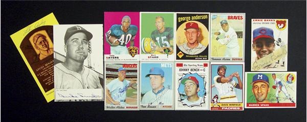 Baseball Autographs - Sports Autograph Collection with 3x5's, Postcards, & Gum Cards (500+)