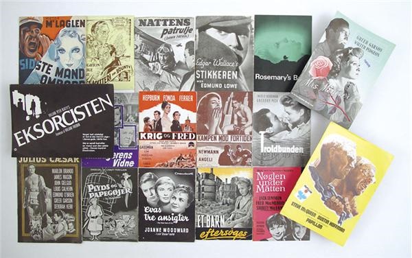 Hollywood - Huge 1930's-70's Danish Movie Program Collection (1400+)