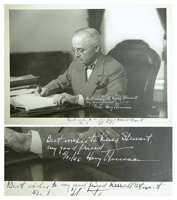 Harry S. Truman - Beautiful President Harry S. Truman Signed Photo (10.5x14")